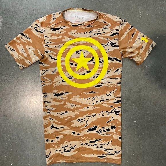 Men's Small Under Armour Alter ego Captain America Heatgear Compression Shirt - Picture 1 of 4